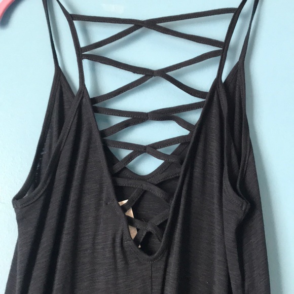 On Sale🚨Criss Cross Boho Navy Blue Swing Dress - Picture 4 of 4